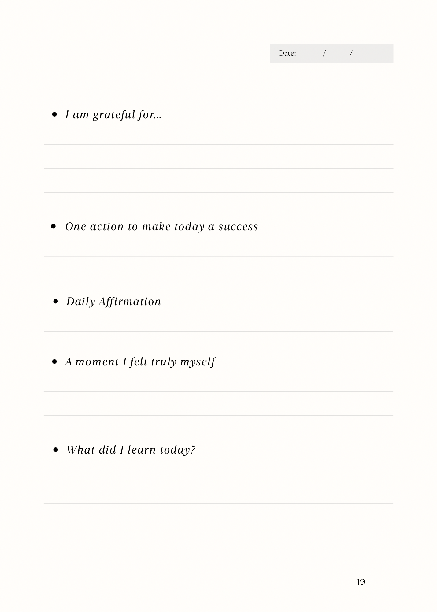 Self Discovery Journal