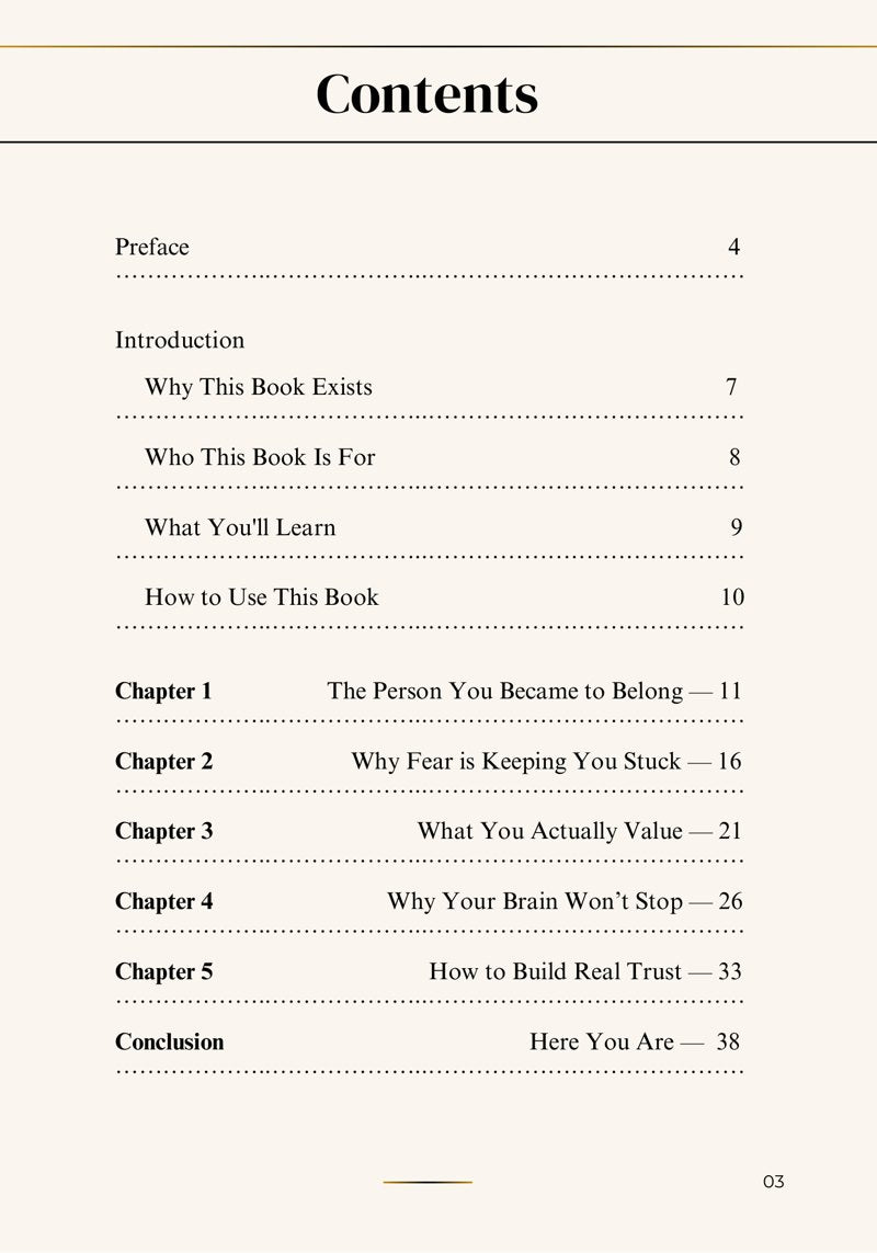 Who Am I Now? — Contents